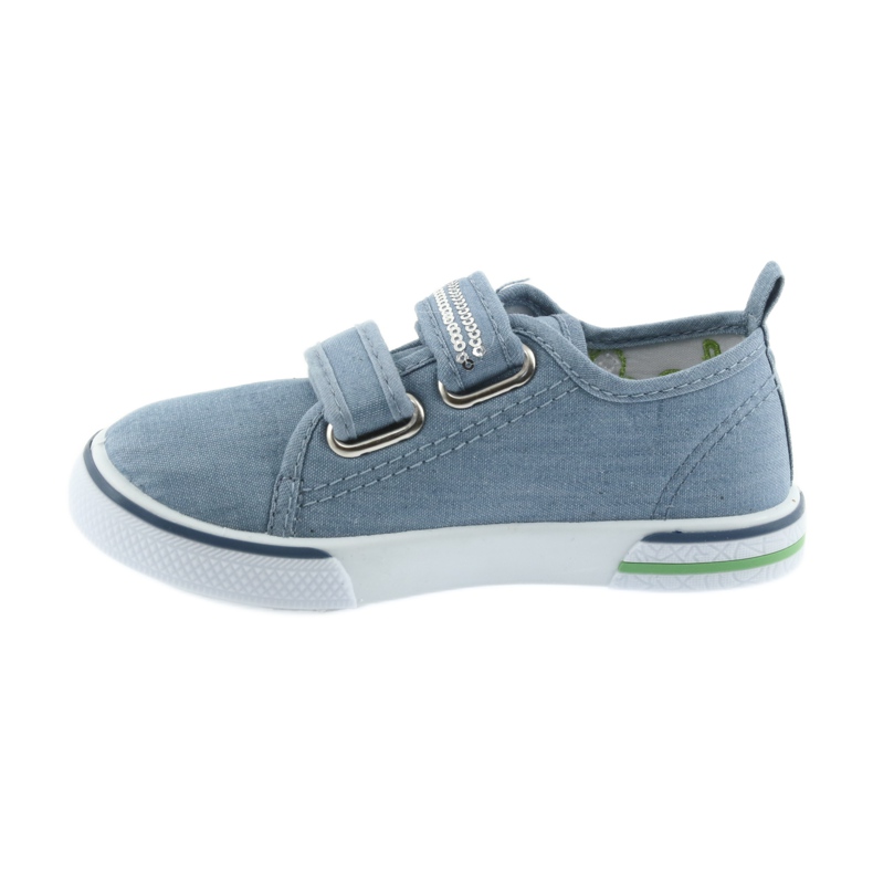 Blue Jeans lieben Atletico Sneakers, Ledereinsatz blau 2