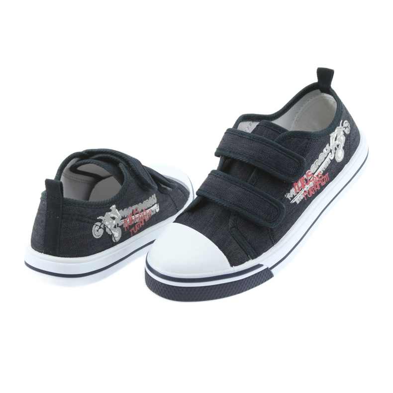 Sneakers mit Klettverschluss Motocross Atletico 1809 marineblau navy blau 4