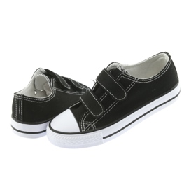 Schwarze Atletico Sneakers mit Klettverschluss weiß 4