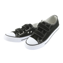 Schwarze Atletico Sneakers mit Klettverschluss weiß 3