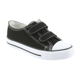 Schwarze Atletico Sneakers mit Klettverschluss weiß 1