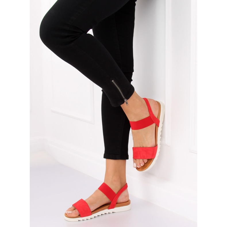Rote Damensandalen 9001 Rot 1