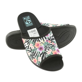 Damen Zebra Adanex 23876 Hausschuhe weiß schwarz mehrfarbig 4