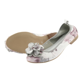 GIANMARKO Women's Ballerinas mit Blumen 92/82 Weiß 3