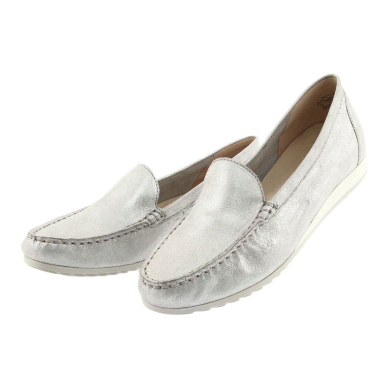 Caprice 24211 silberne Loafer grau 3