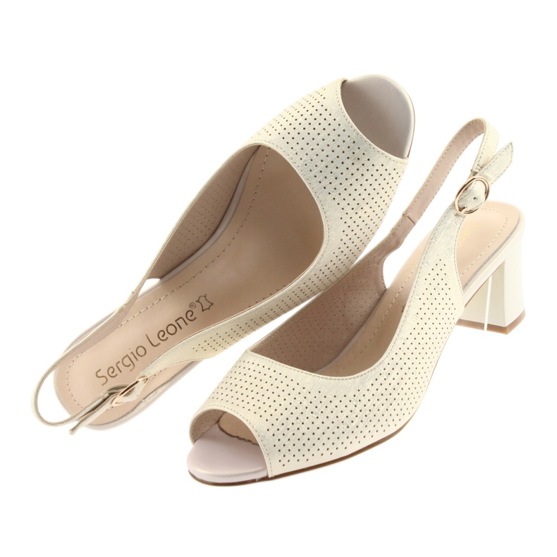 Sandalen auf dem Posten von Sergio Leone 794 Gold golden 5