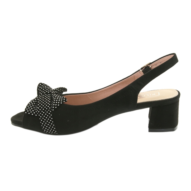 Schleifensandalen Filippo 788 schwarz / Punkte weiß 2