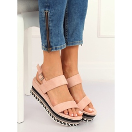 Sandalen mit hohen Sohlen pink 9073 Pink rosa 1
