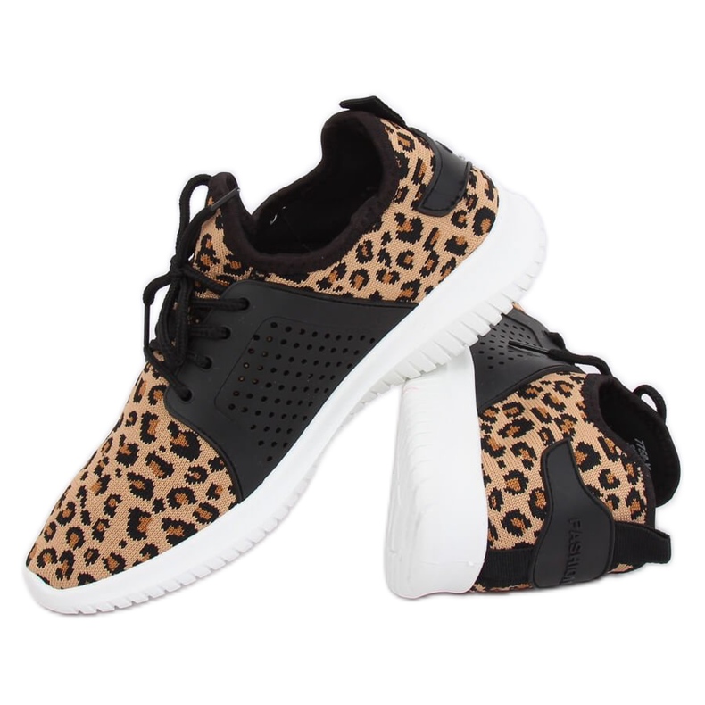 Leopard 7758-Y Sneakers mit Leopardenmuster braun 1