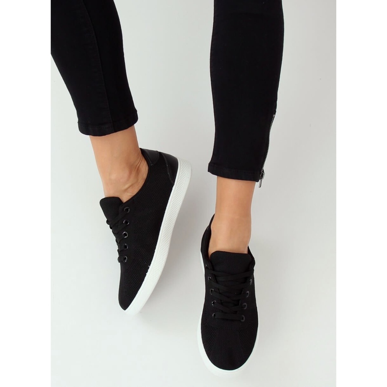 Schwarze schwarze Damen-Sneaker 7062-Y Black 1