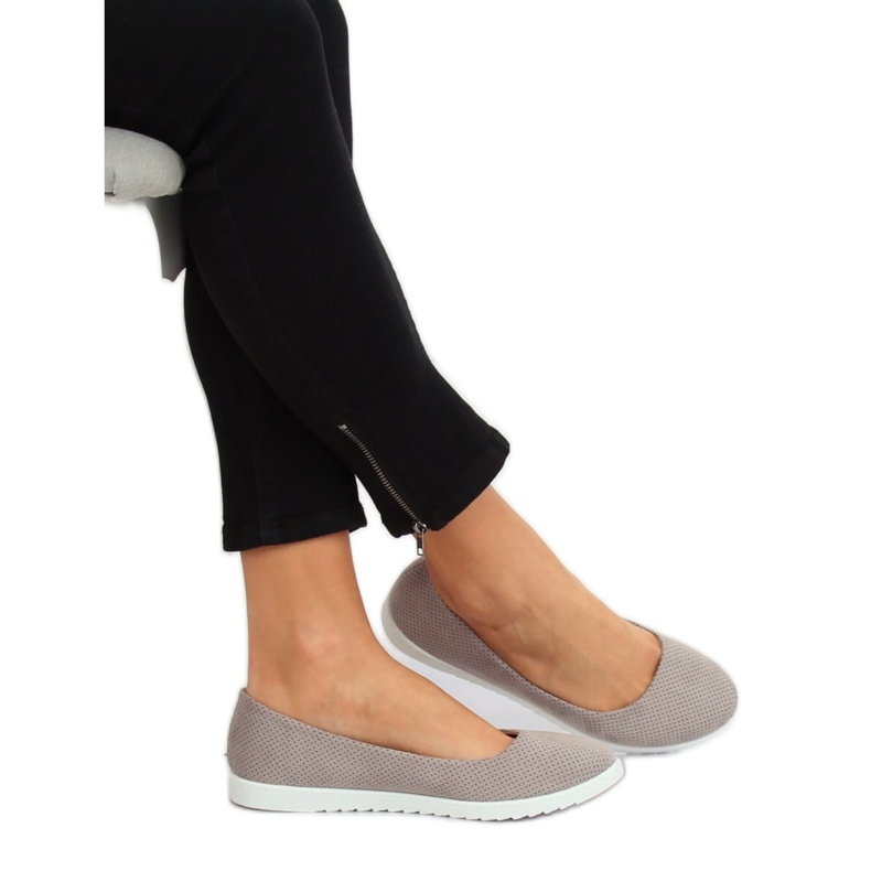 Grau Damen Ballerinas 7845-P Grau 2