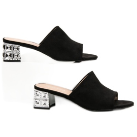 Lucky Shoes Hochhackige Sandalen aus Wildleder schwarz 2