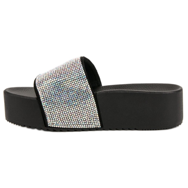 Marquiz Modische Hausschuhe auf der Plattform schwarz grau 1