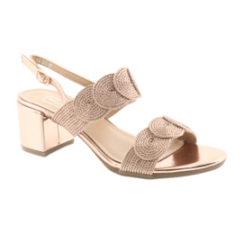 Sandalen mit goldener Kordel Soutache Filippo 793 1