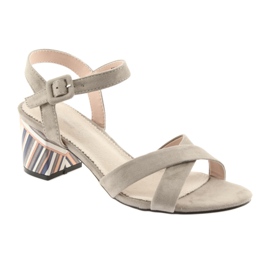 Ziersandale Absatz Filippo 818 beige 1