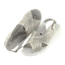 Goldene Damensandalen auf dem Keil Filippo 729 4