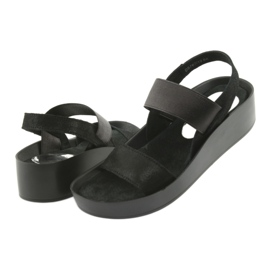 Schwarze Sandalen mit Profil Filippo 767 3