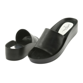 Schwarze profilierte Hausschuhe Filippo 768 4