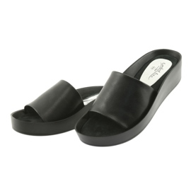 Schwarze profilierte Hausschuhe Filippo 768 3