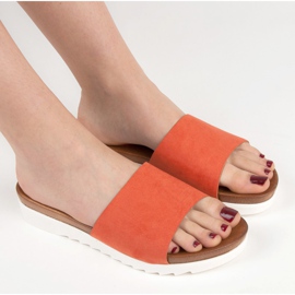 Orange Wildleder VINCEZA Hausschuhe 1