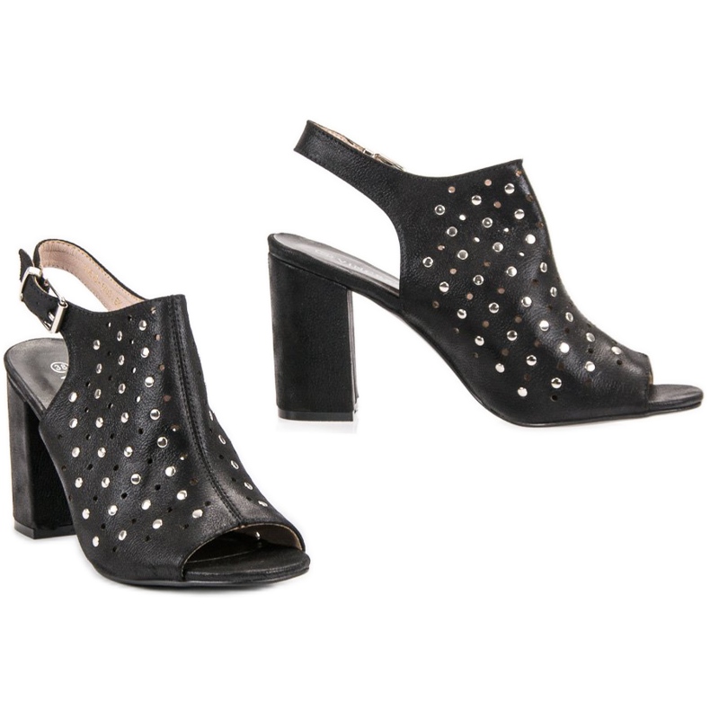 VINCEZA Sandalen mit Jets schwarz 2