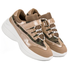 Modische beige Sneakers 1