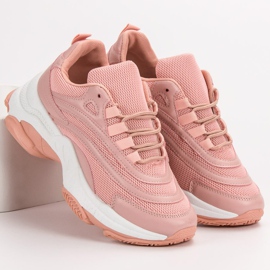 Sportschuhe zum Schnüren rosa 1