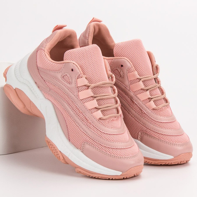 Sportschuhe zum Schnüren rosa 1