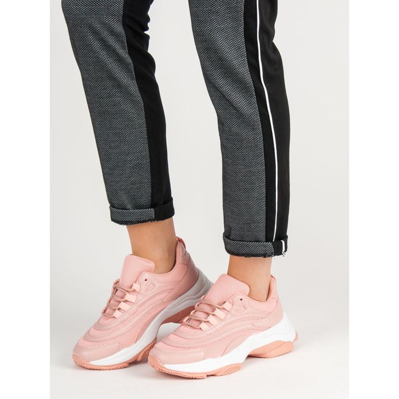 Sportschuhe zum Schnüren rosa 2