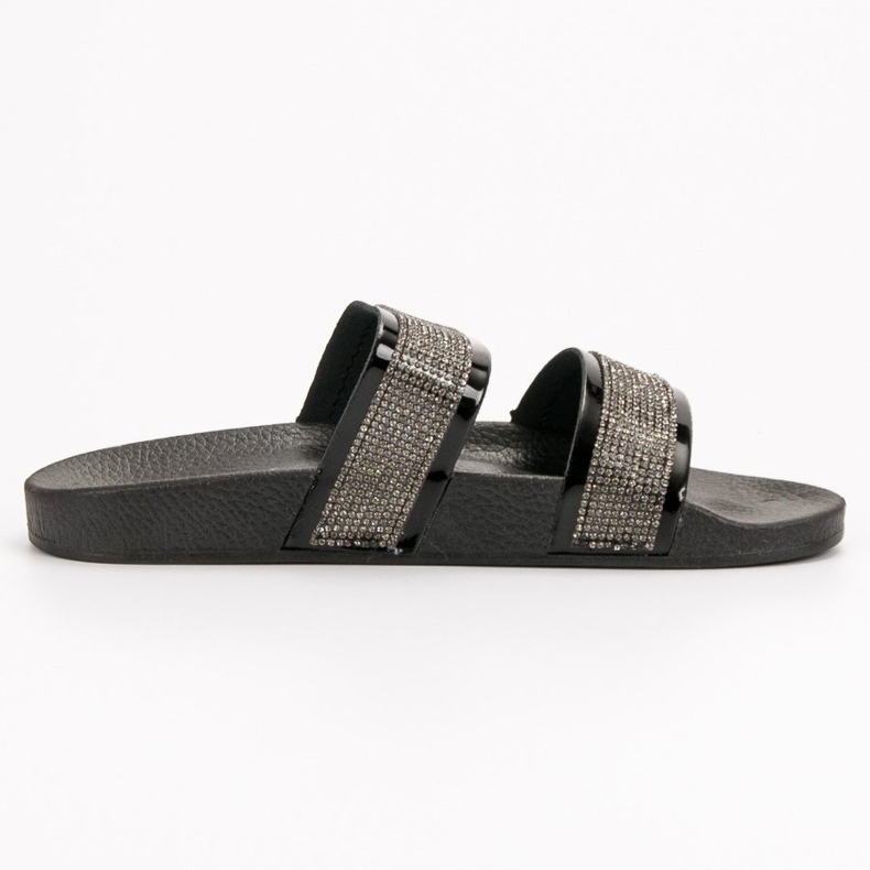 Seastar Schwarze Hausschuhe mit Kristallen 1