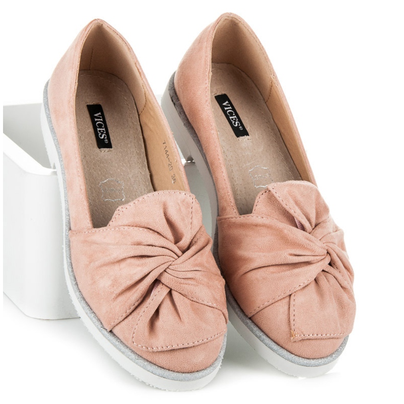 Vices Wildlederschuhe mit Glitzerverzierungen rosa 2