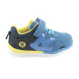 Blaue American Club ES35 Sportschuhe gelb marineblau 1