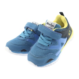 Blaue American Club ES35 Sportschuhe gelb marineblau 9