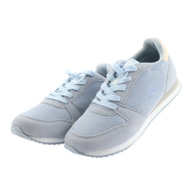 Blaue American Club Sportschuhe gelb 3