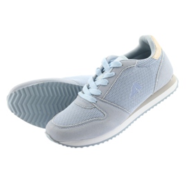 Blaue American Club Sportschuhe gelb 5