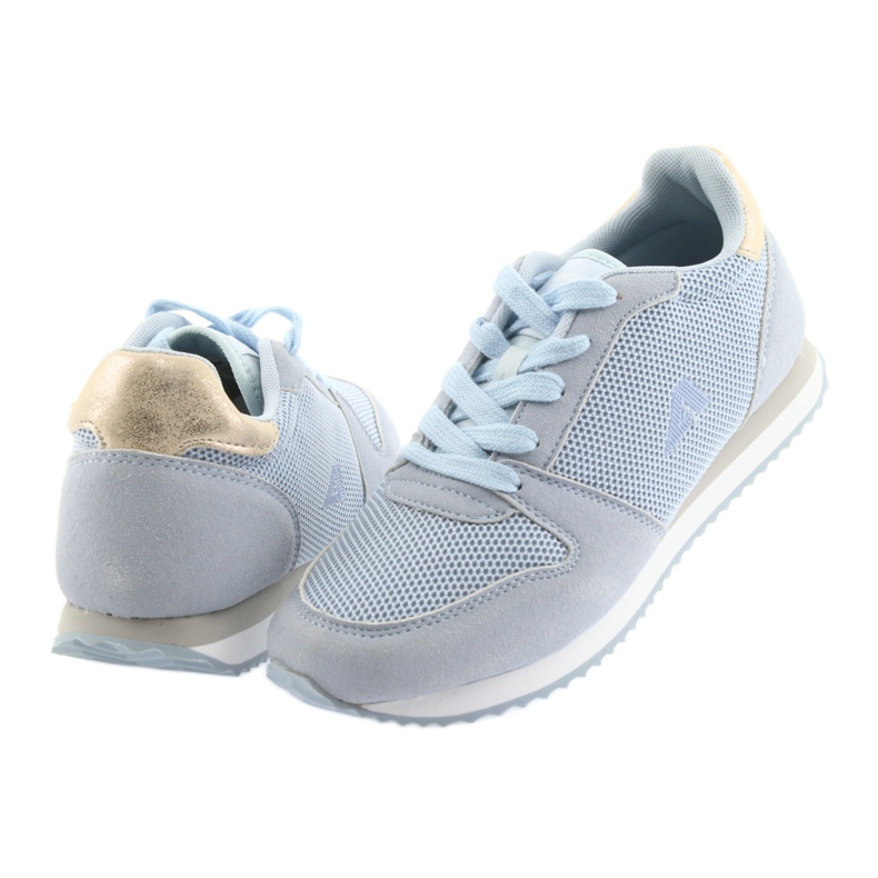 Blaue American Club Sportschuhe gelb 4