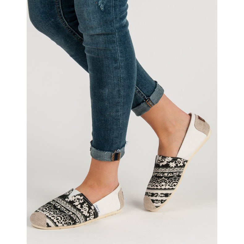 Lady Fashion Boho-Sneaker zum Hineinschlüpfen schwarz braun 2