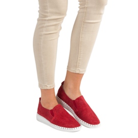 Filippo Slip-On-Sneakers aus Leder rot 1