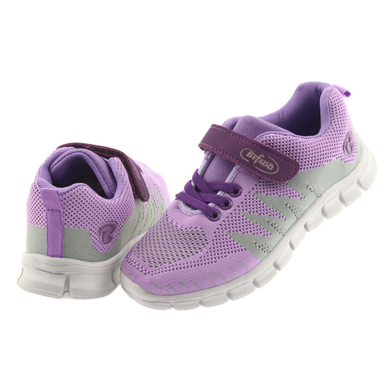 Befado Kinderschuhe 516Y025 violett grau 4