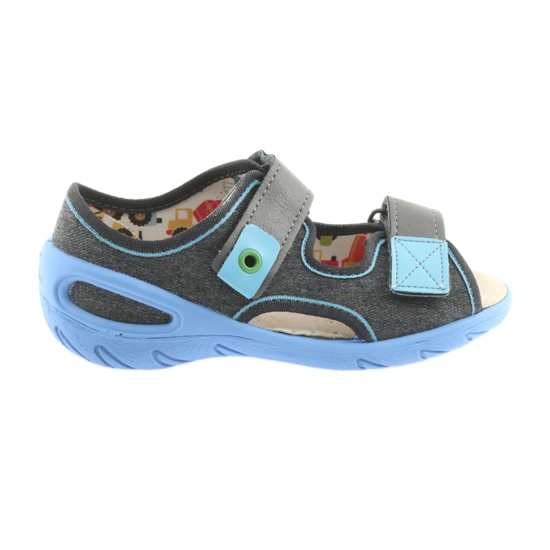 Befado Kinderschuhe PU 065X125 blau grau 1