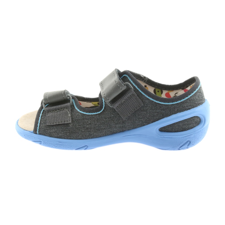 Befado Kinderschuhe PU 065X125 blau grau 3