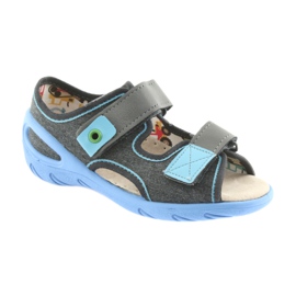 Befado Kinderschuhe PU 065X125 blau grau 2