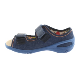 Befado Kinderschuhe PU 065X126 braun marineblau 2