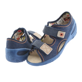 Befado Kinderschuhe PU 065X126 braun marineblau 4