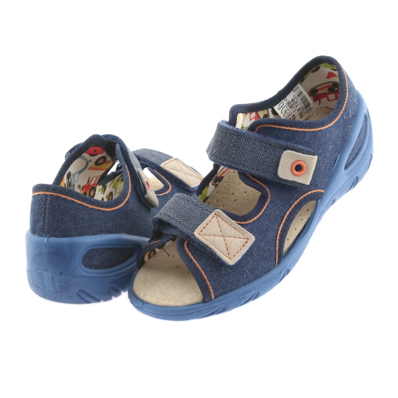 Befado Kinderschuhe PU 065X126 braun marineblau 4