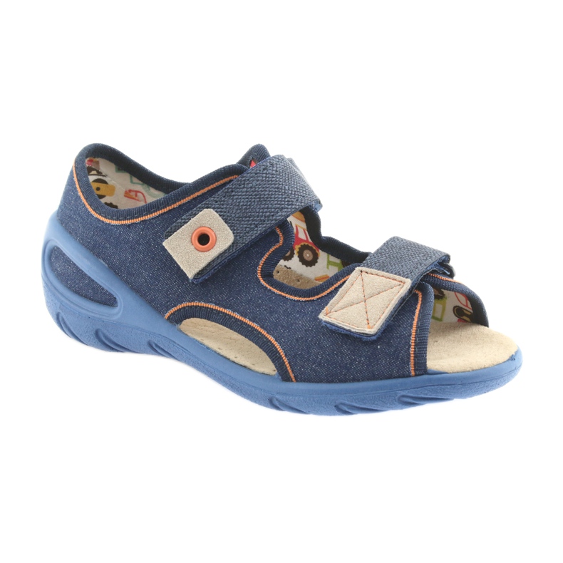 Befado Kinderschuhe PU 065X126 braun marineblau 1