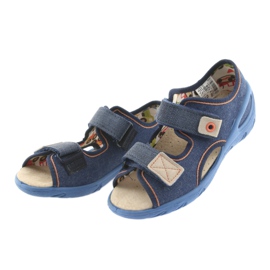Befado Kinderschuhe PU 065X126 braun marineblau 3