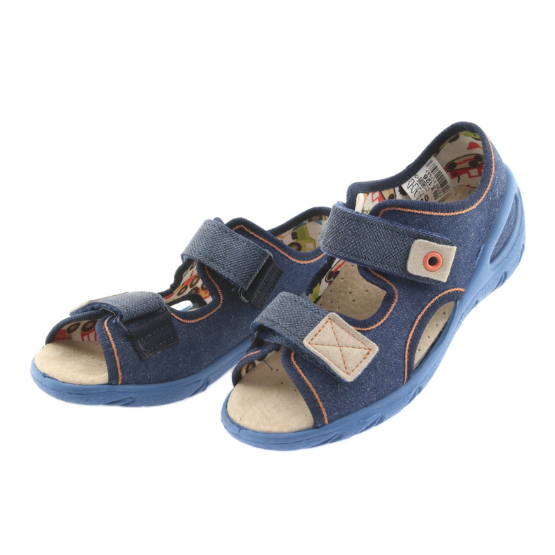 Befado Kinderschuhe PU 065X126 braun marineblau 3
