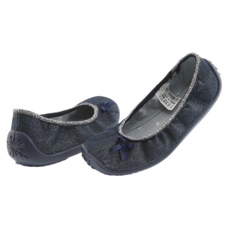Befado Kinderschuhe 980Y096 grau marineblau 4