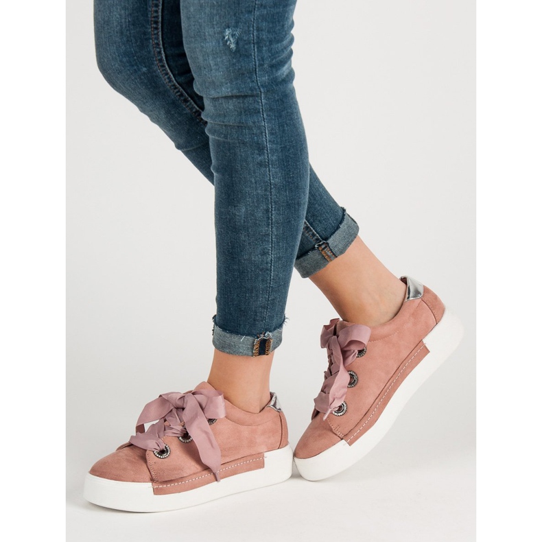 Belle Women Sportschuhe aus Wildleder rosa 2